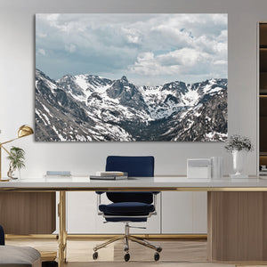 Snowy Peaks Wall Art Canvas Print – Alpine Wilderness