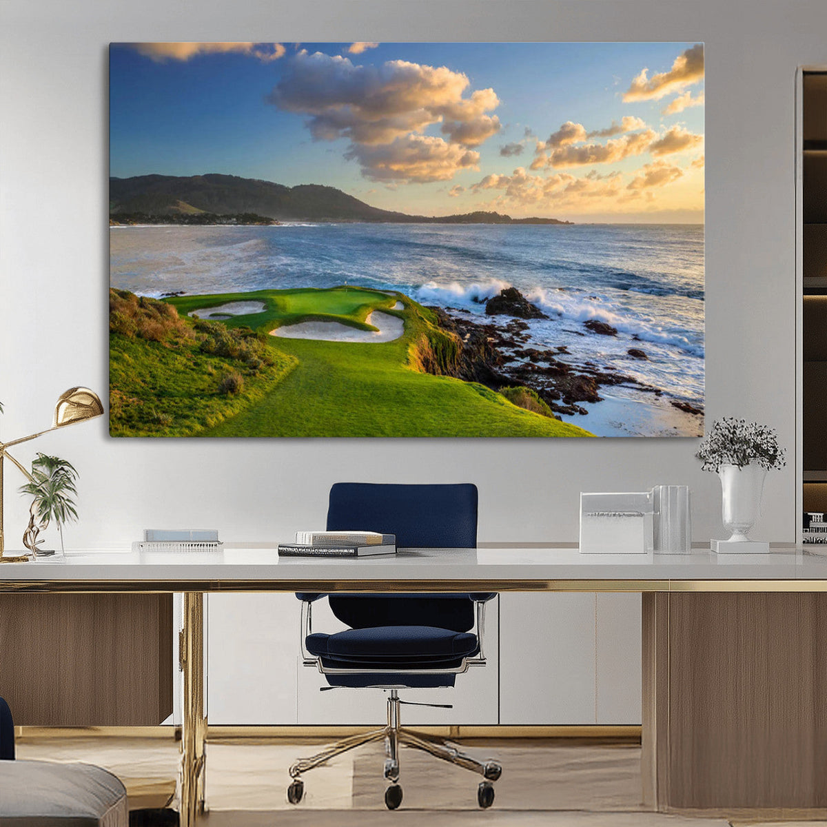 Pebble Beach Golf Links Wall Art Canvas Print – Iconic