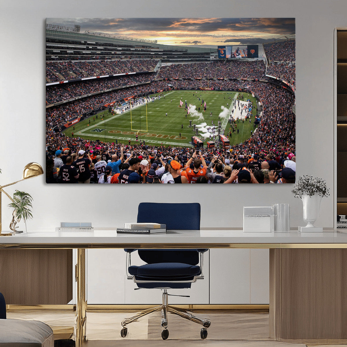 Chicago Bears Soldiers Field Wall Art Canvas Print – Framed