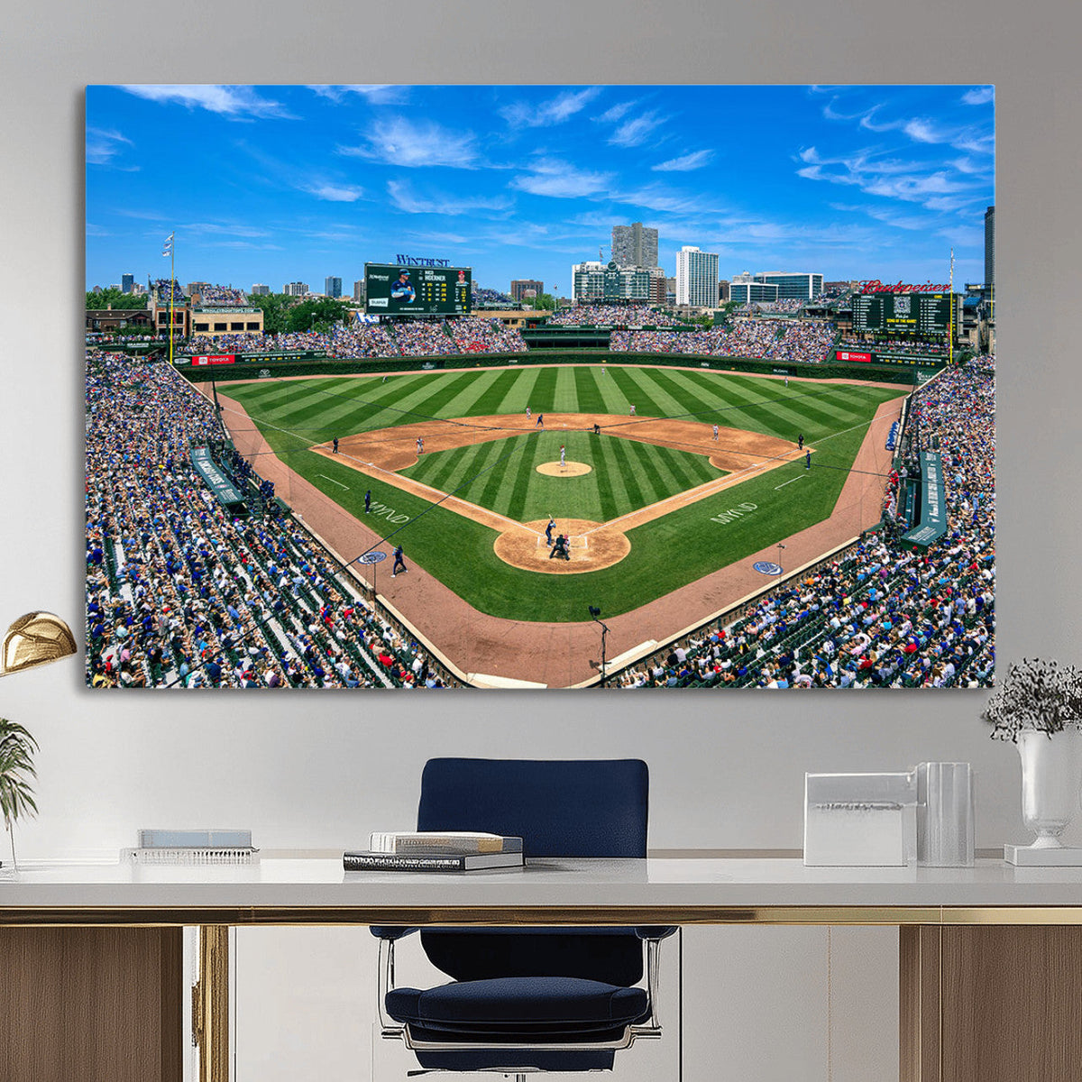 Wrigley Field Baseball Stadium Canvas Wall Art – Packed