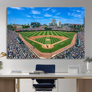 Wrigley Field Baseball Stadium Canvas Wall Art – Packed