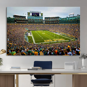 Green Bay Packers Lambeau Field Stadium Wall Art Canvas