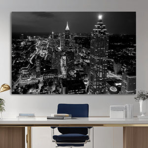 Atlanta Skyline Wall Art Canvas Print, Atlanta Downtown