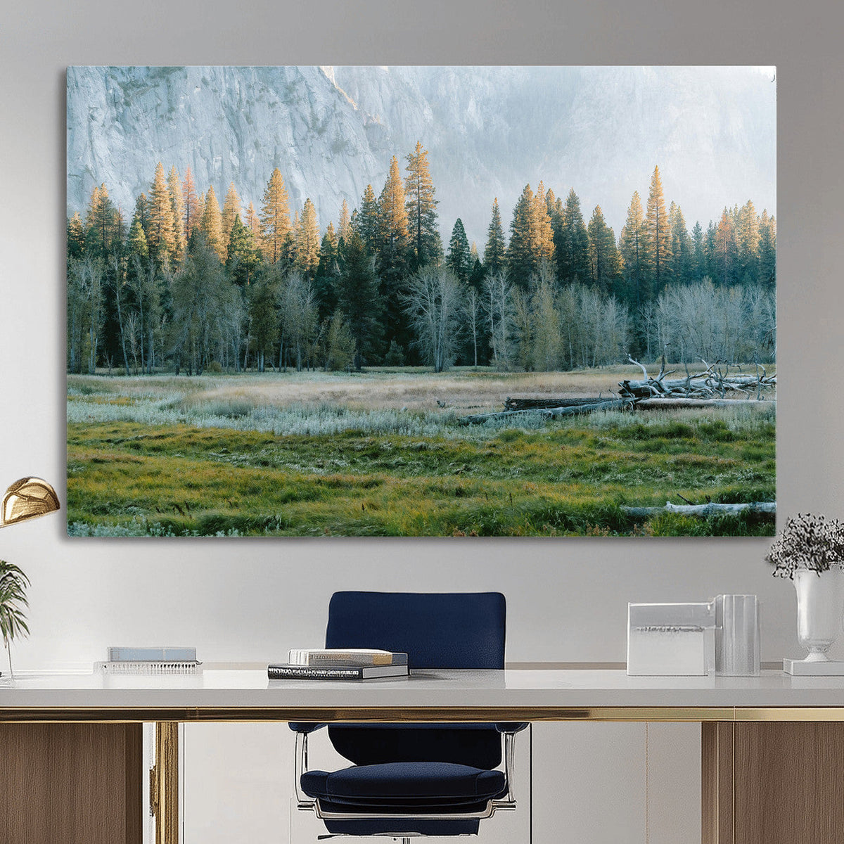 Forest Meadow Wall Art Canvas Print, Pine Tree Landscape