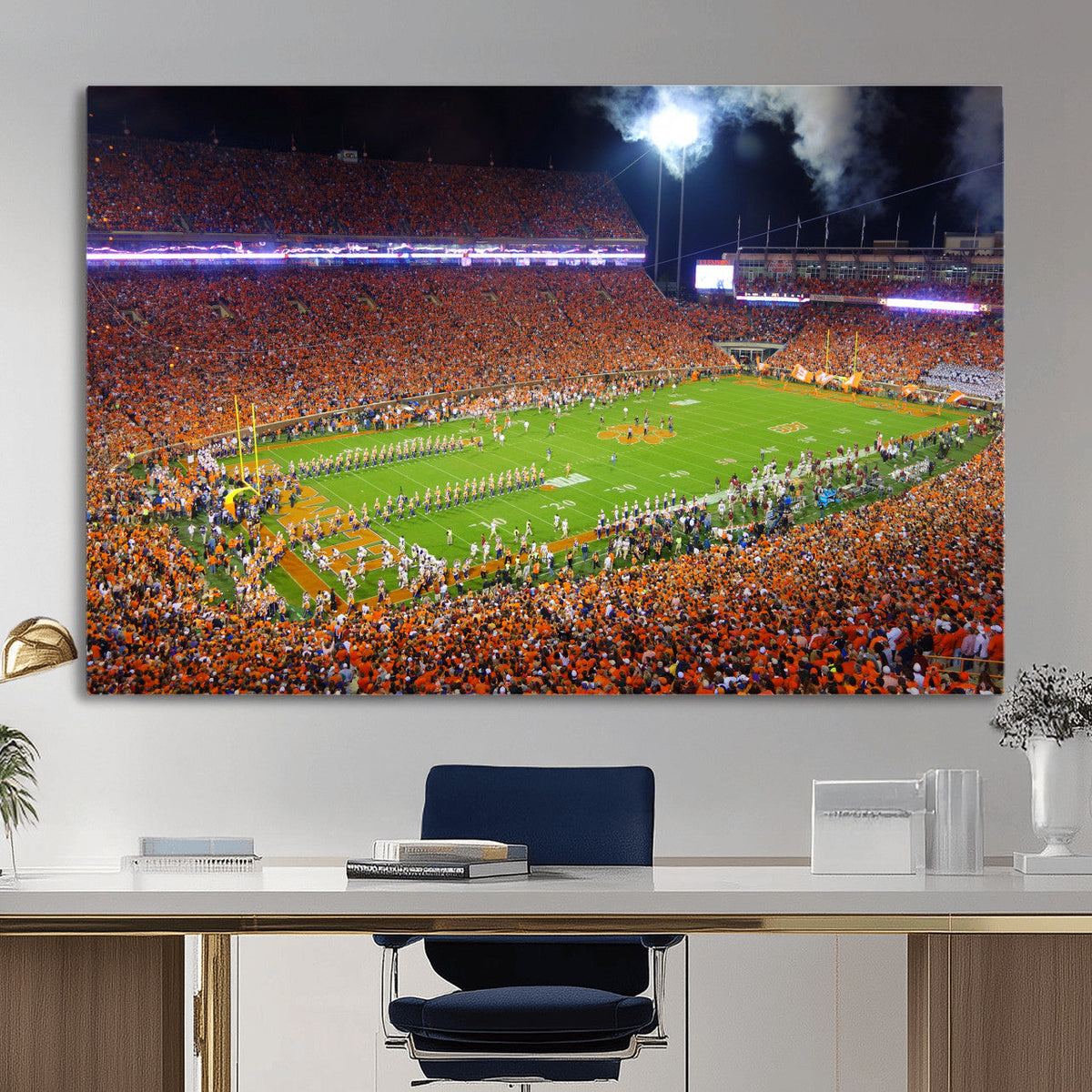 Clemson Football Stadium Wall Art Canvas Print, College