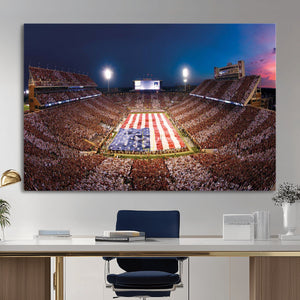 Oklahoma Memorial Stadium Wall Art Canvas Print – Oklahoma