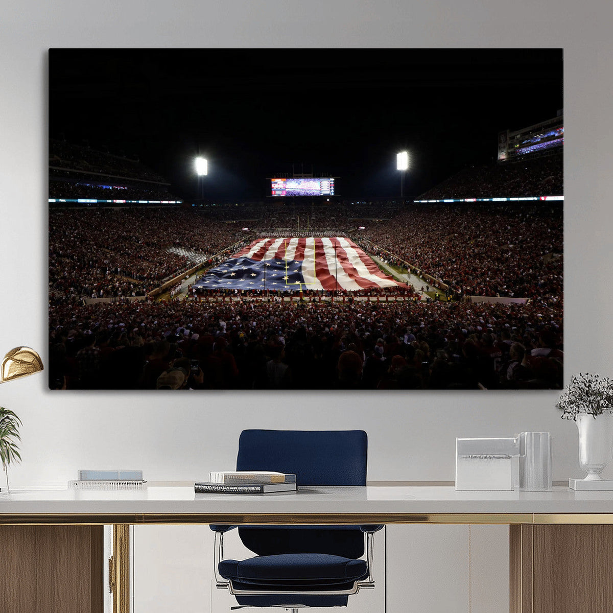 Oklahoma Memorial Stadium Wall Art Canvas Print – Oklahoma