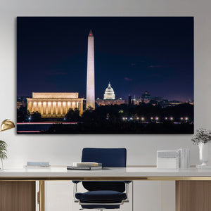 Washington White House Skyline Wall Art Canvas Print –