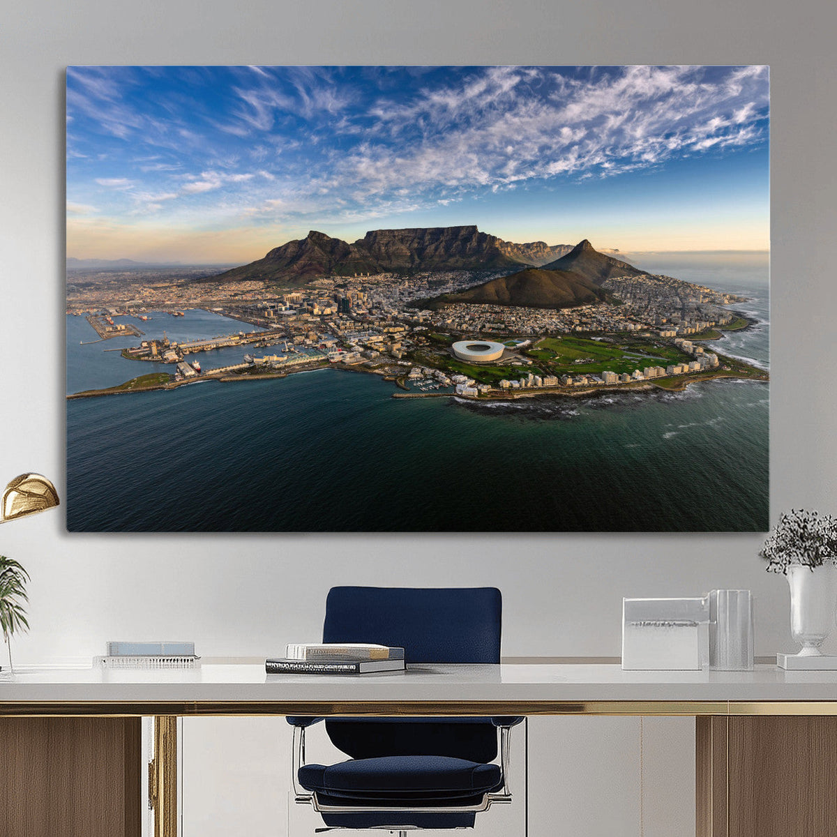 Cape Town Wall Art Canvas Print – Table Mountain Coastal
