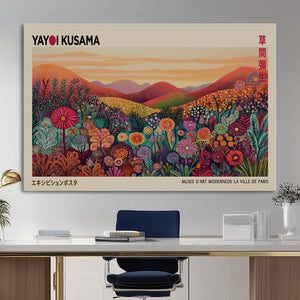Yayoi Kusama Colorful Landscape Wall Art Canvas Print –