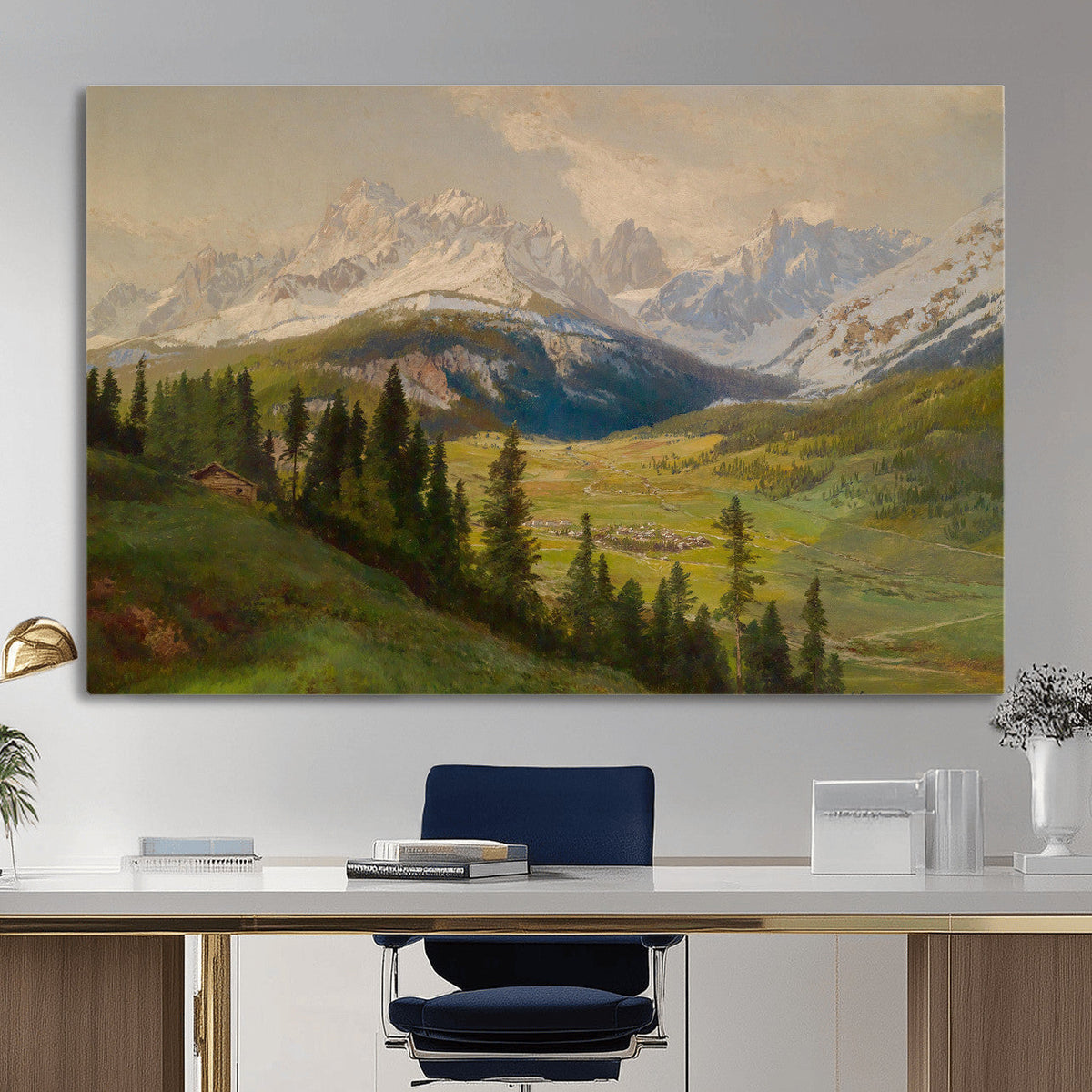 Konrad Petrides View from Mount Helm Canvas — Austrian