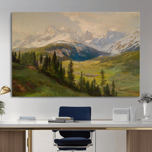 Konrad Petrides View from Mount Helm Canvas — Austrian
