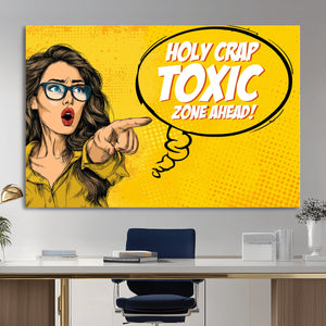 Pop Art Print Bathroom Sign Wall Art Canvas Print — Funny