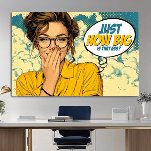 Pop Art Print Bathroom Sign Wall Art Canvas Print — Funny
