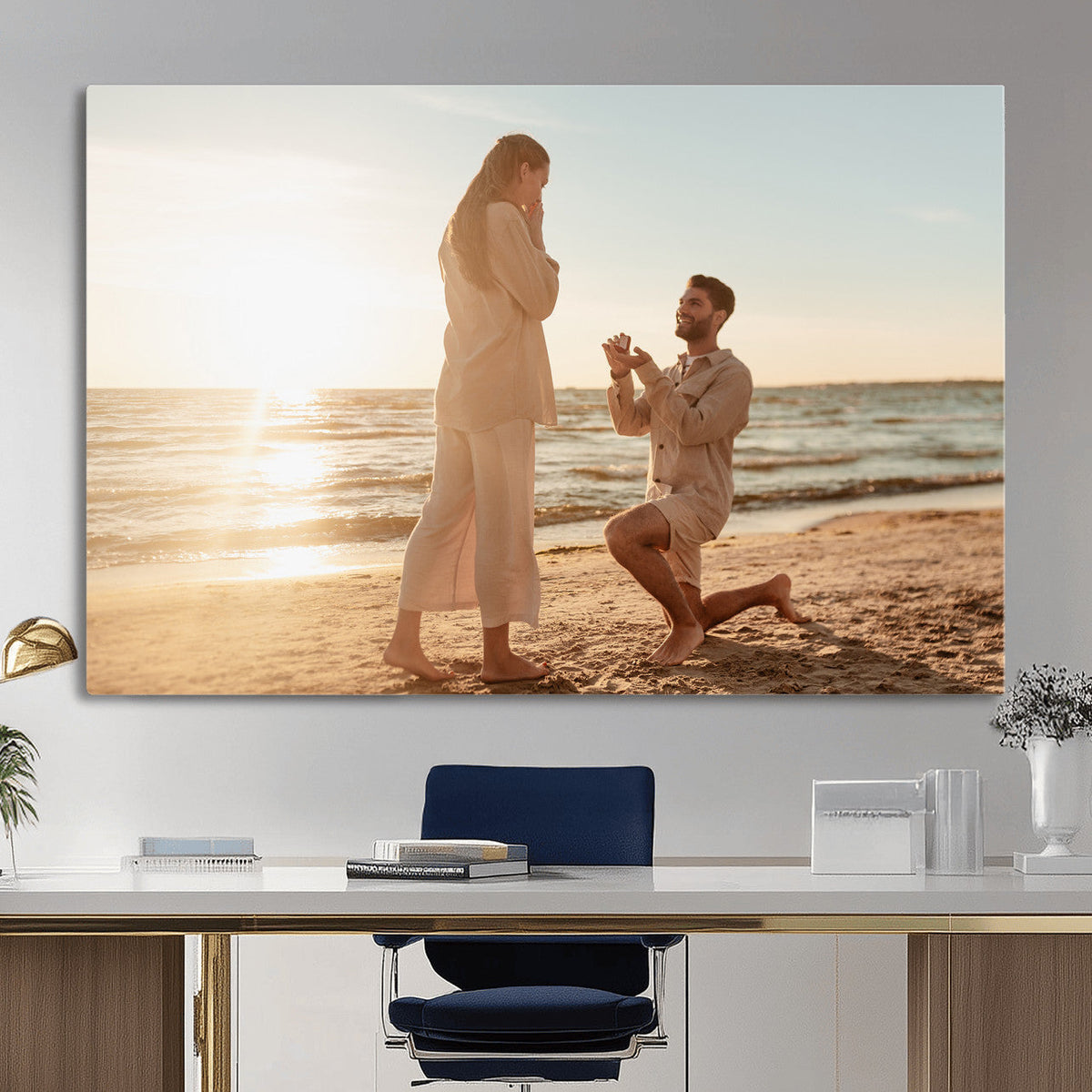 Custom Photo Framed Canvas Wall Art, Personalized Picture Print