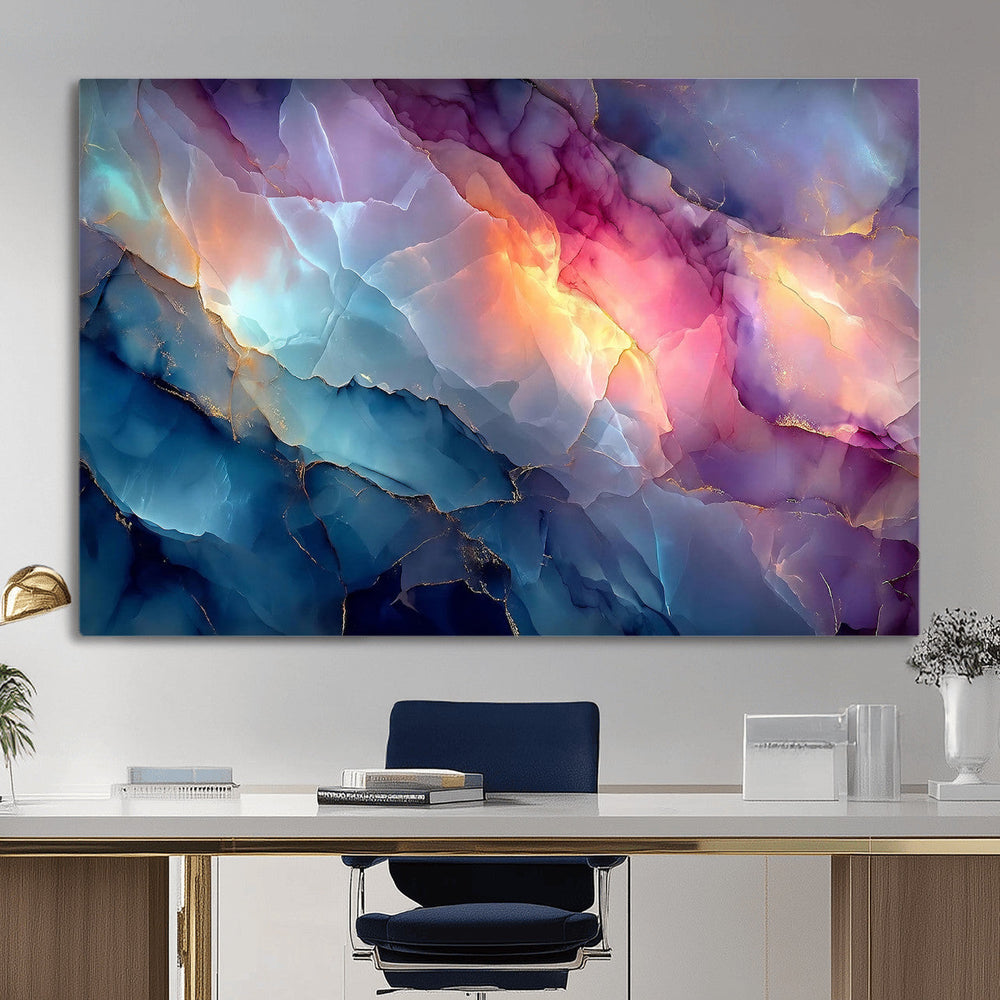 Colorful Abstract Canvas Wall Art Print, Vibrant Popup Color Art Print