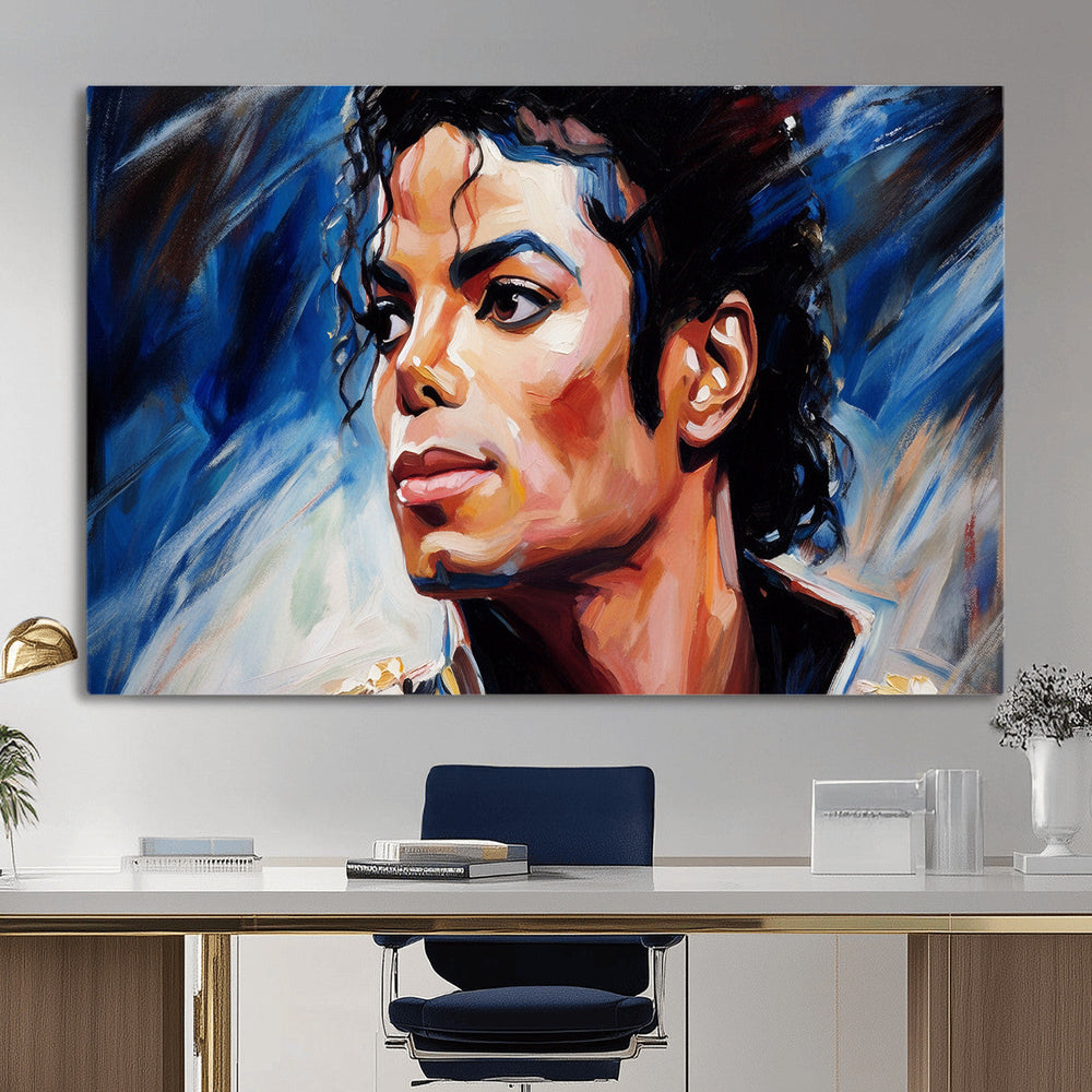 Abstract Michael Jackson Photo Wall Art Canvas Print