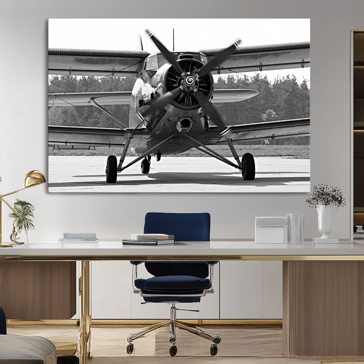 Wall Art Old War Plane Canvas Print