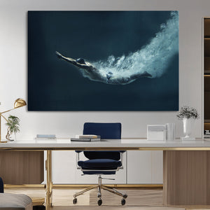 Swimmer Wall Art Canvas Print