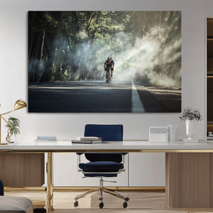 Cycling Road Bike in the Morning, Cycling Road Bike Canvas