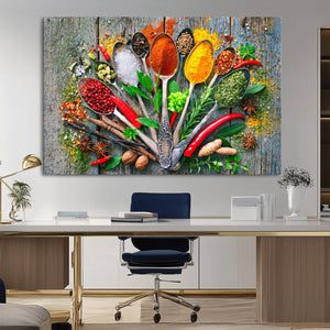 Spoonful of Spices Cooking Wall Art Canvas Print - Vibrant