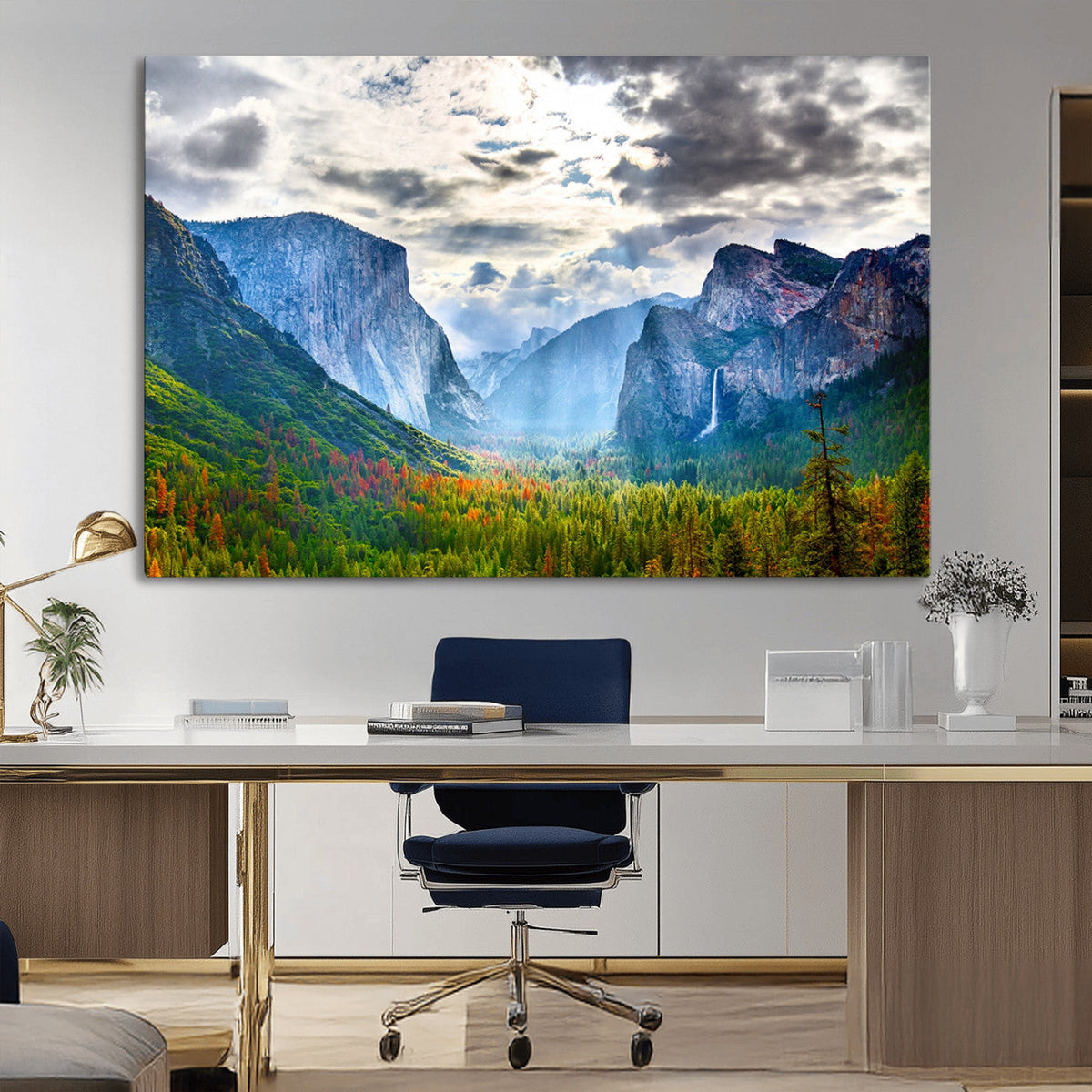 Yosemite Park Half Dome 3 Panel Canvas Print | Large Giclée