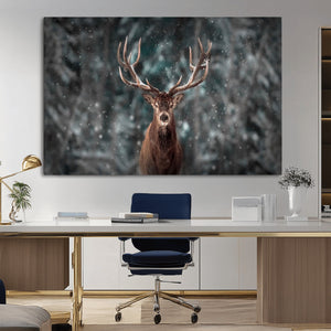 Wall Art Deer Art Animal Canvas, Framed Wall Art Deer Canvas
