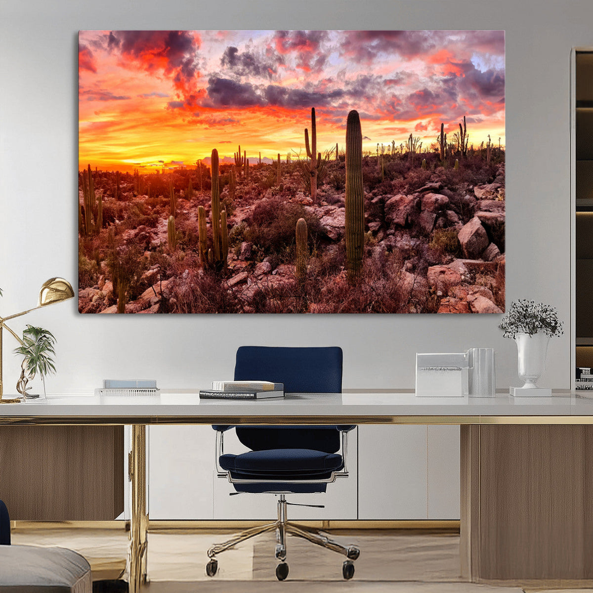 Arizona Desert Print, Western Cowboy Wall Art Print