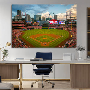 St. Louis Cardinals Baseball Team Print - Busch Stadium Wall