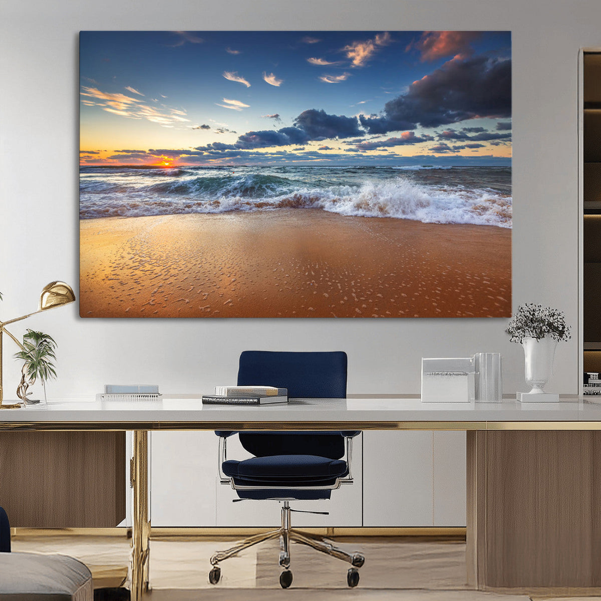 Beach Canvas Wall Art - Coastal Seascape Print for Living