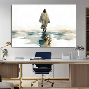 Abstract Jesus Wall Art Canvas Print, Christian Wall Art,
