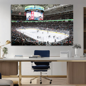 Sharks Arena Blackhawks Sharks Ice Hockey Stadium Wall Art