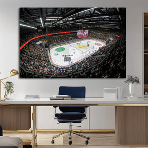 Vaudoise Lausanne Ice Hockey Arena Stadium Wall Art Canvas,