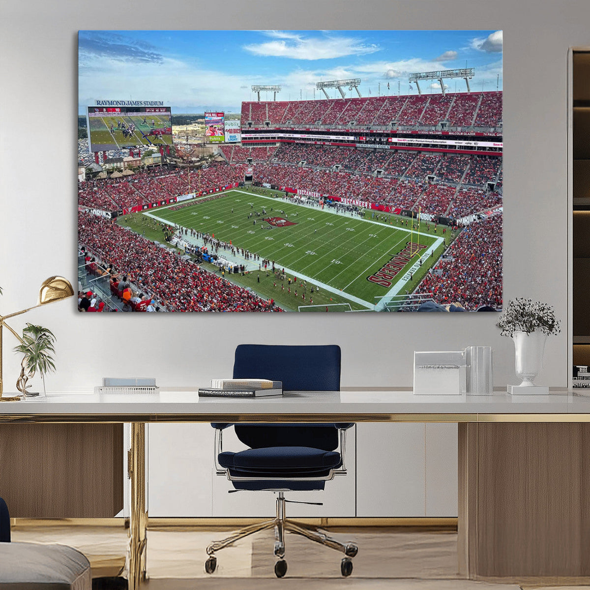 Florida Tampa Raymond James Stadium Wall Art Canvas Print -