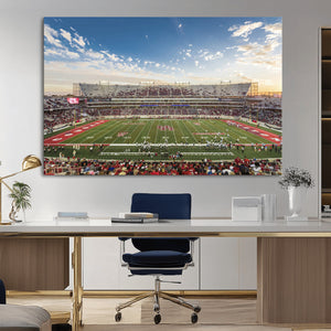 Framed Houston Cougars Football Team Print - Houston TDECU