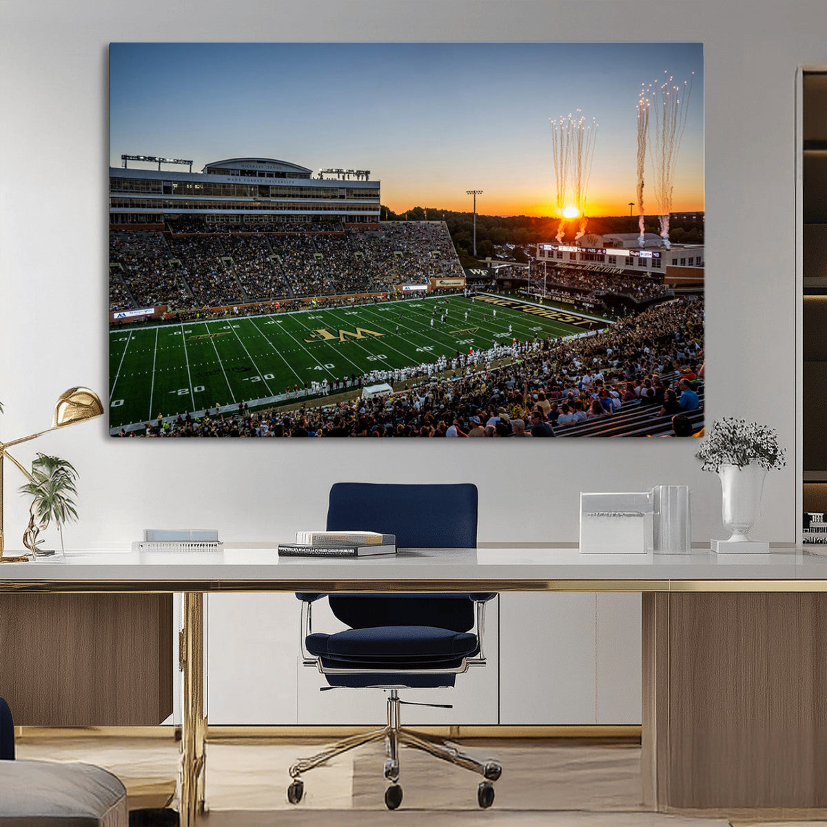 Demon Deacons Football Team Print Canvas- Winston-Salem