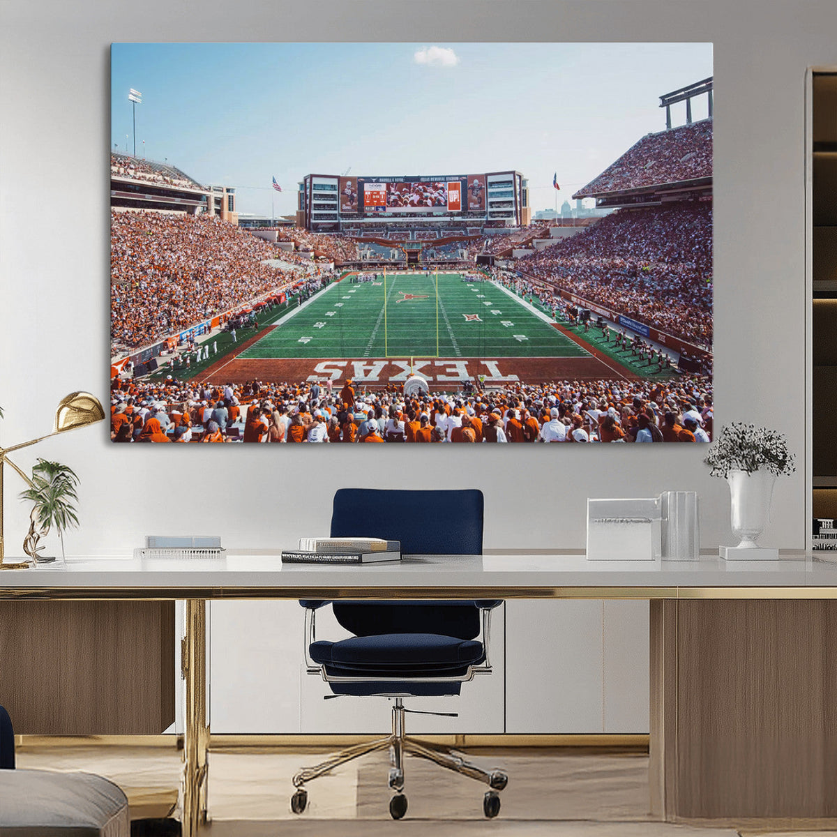 Framed Texas Memorial Stadium Canvas, University of Texas