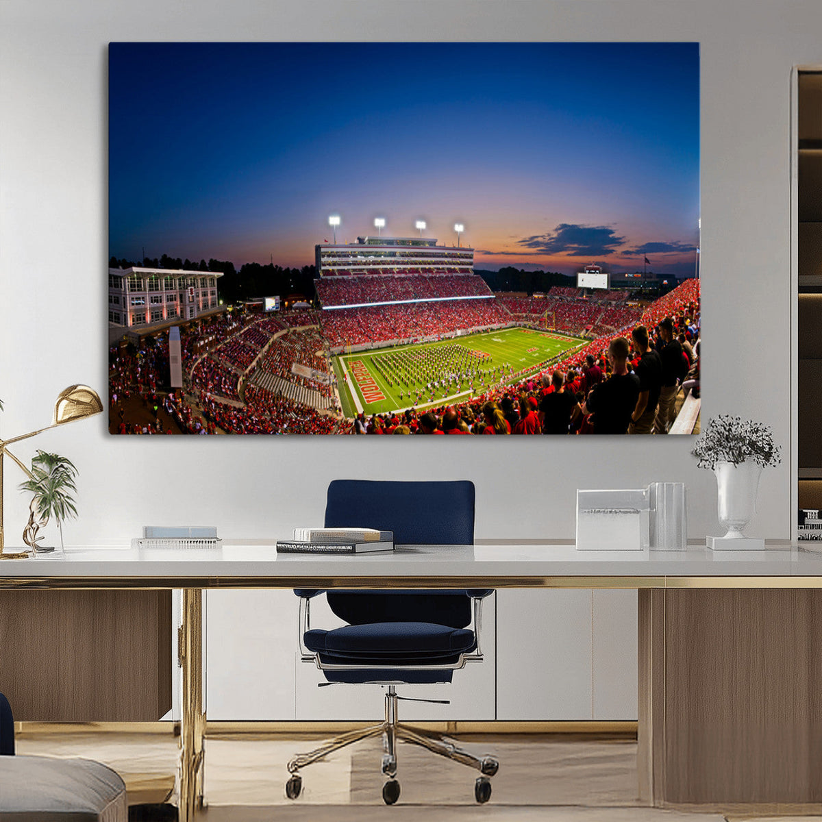 Wolfpack Football Team Wall Art Print - Raleigh