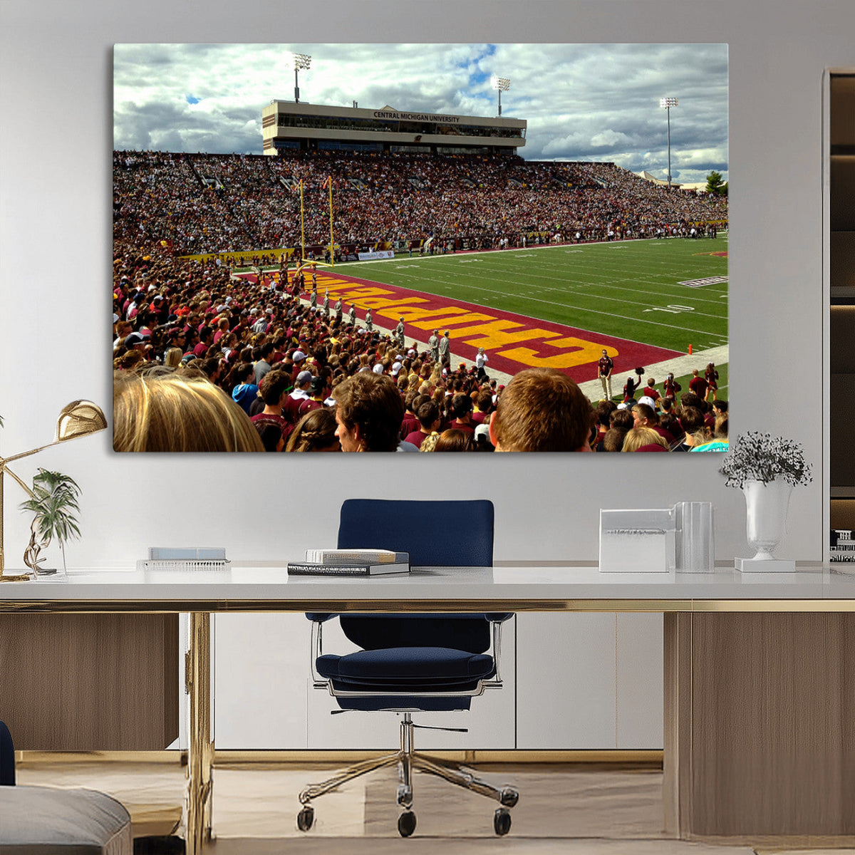 Central Michigan University Chippewas Football Team Print -