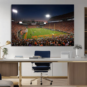 Clemson University Tigers Art Print, Football Team Print -