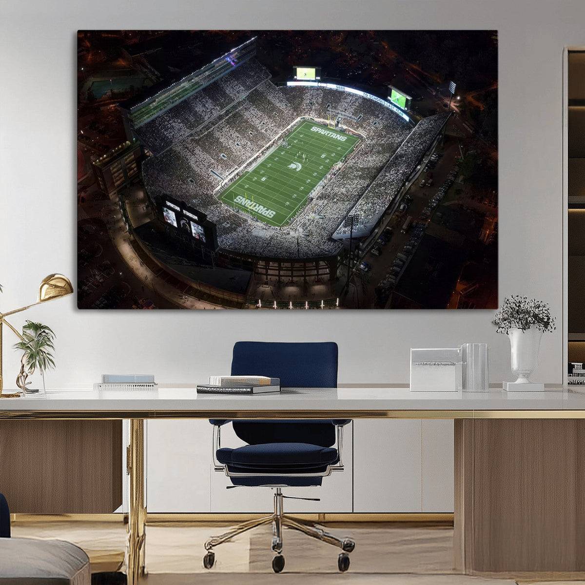 Michigan State Spartans Football Team Print - East Lansing
