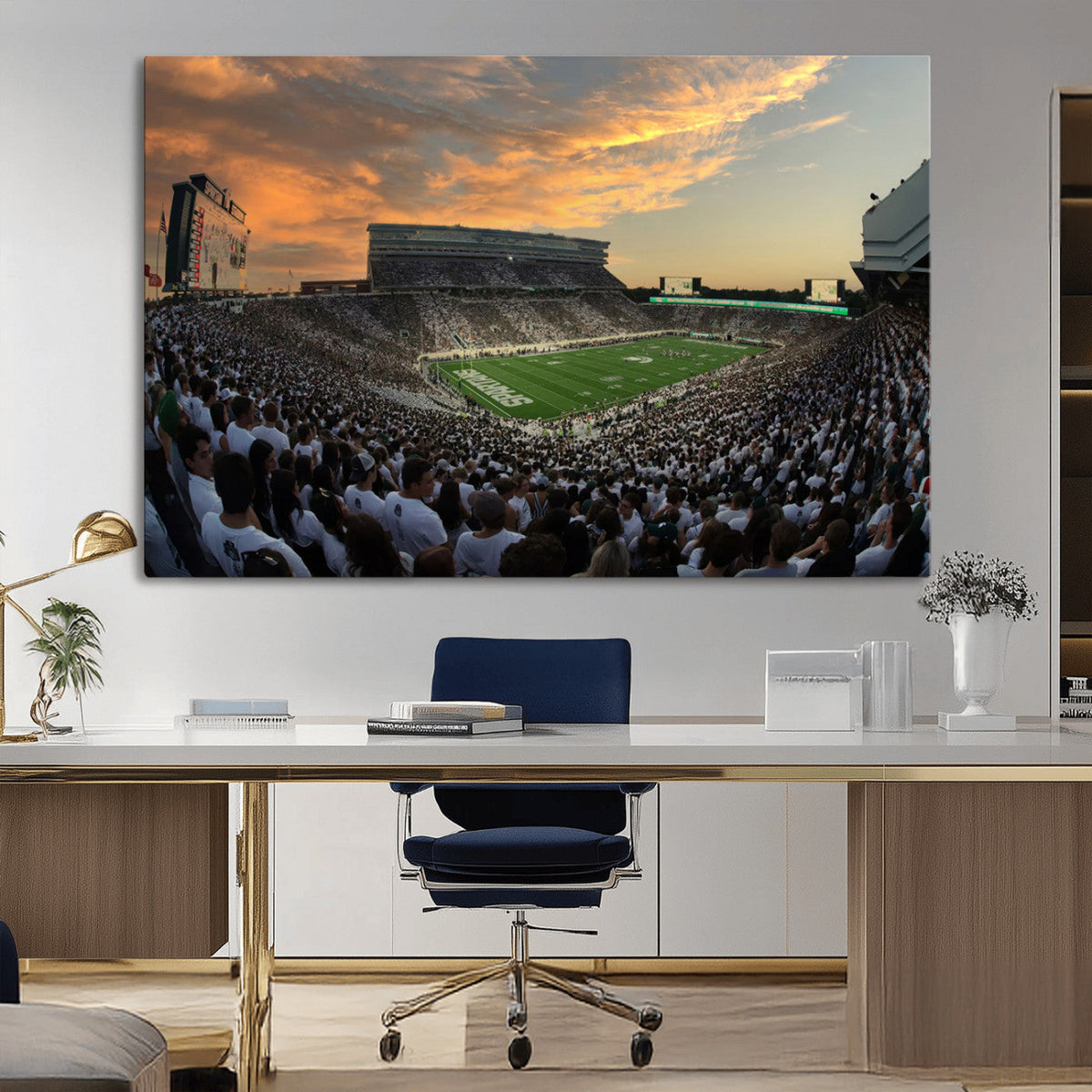 Michigan State Spartans Football Team Print - East Lansing