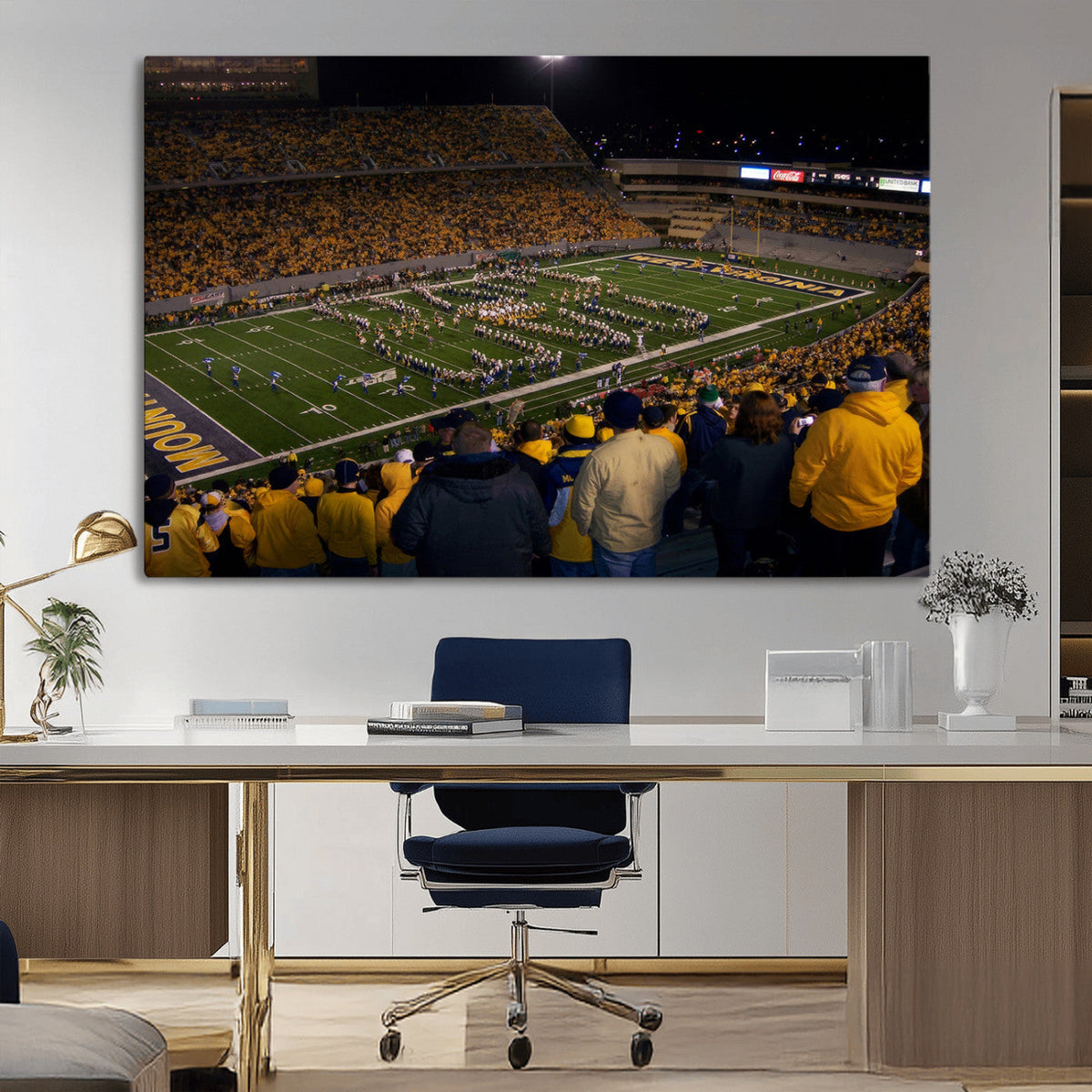 West Virginia Uni Mountaineers Football Team Print - Milan