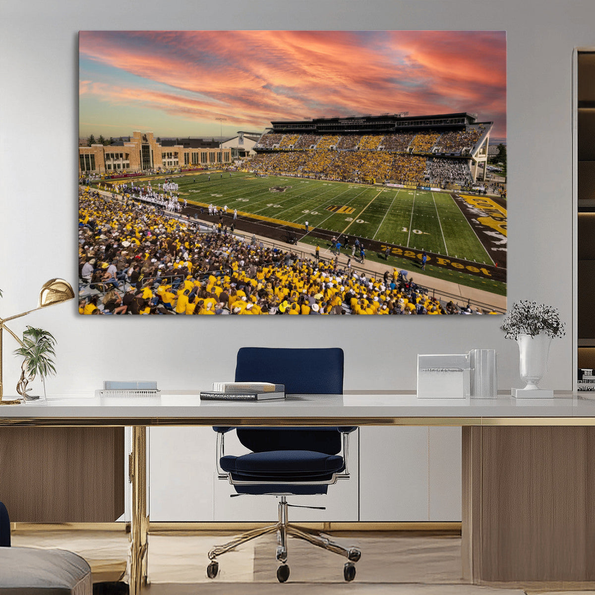 University of Wyoming Cowboys Football Team Print - Laramie