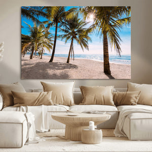 Palm Beach Tropical Island Wall Art Canvas Print