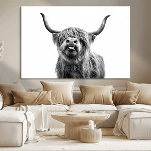 Fanny Scottish Highland Cow Cattle Art Print Farmhouse Wall