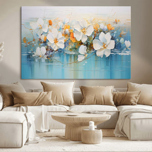 Abstract Flower Wall Art Canvas Print