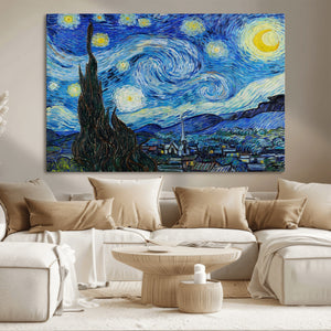 Vincent Van Gogh The Starry Night Abstract Wall Art Canvas