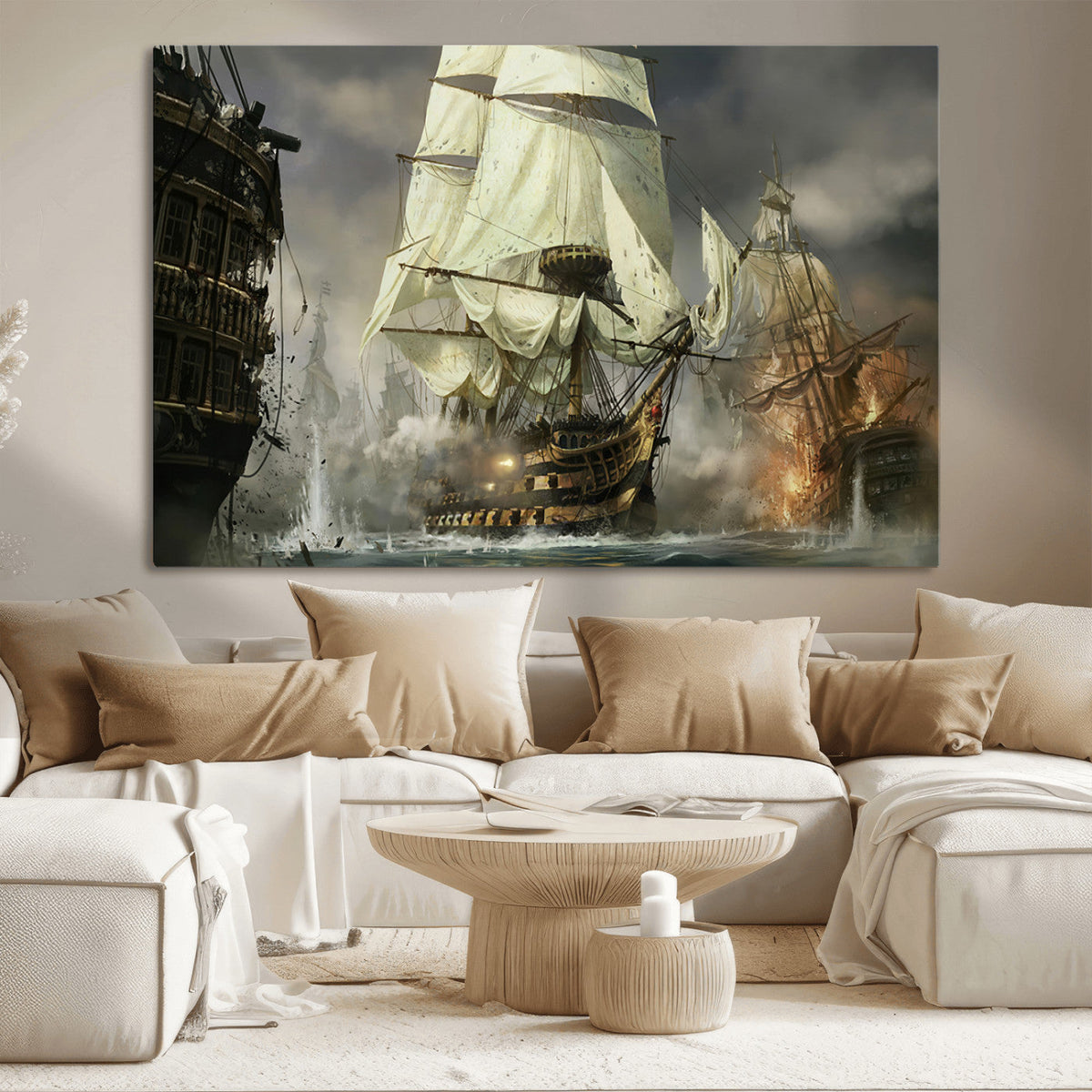 Pirate Ship War Wall Art Canvas Print