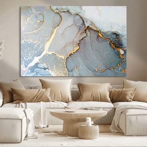 Large Abstract Marble Wall Art Canvas Print for Living Room